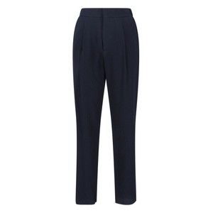 Giorgio Armani Textured Navy Virgin Wool Trousers With Straight Leg - NWT